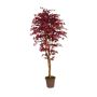 Artificial Japanese maple GORDJUSCHA, real stems, dark red, 5ft/150cm - Made in Italy