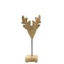 LINDAL decorative wooden deer figurine, wooden base, natural, 11x7x26cm