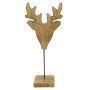 LINDAL decorative wooden deer figurine, wooden base, natural, 18 x 10 x 41 cm