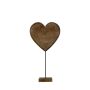 LINDAL decorative wooden heart figurine, wooden base, natural, 12x12x27cm