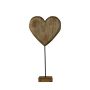 LINDAL decorative wooden heart figurine, wooden base, natural, 18 x 8 x 35 cm