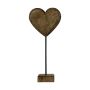 LINDAL decorative wooden heart figurine, wooden base, natural, 23x10x45cm