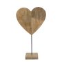 LINDAL decorative wooden heart figurine, wooden base, natural, 35x15x62cm