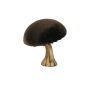 ARNAH decorative mushroom figurine, velvet, brown, 10 cm