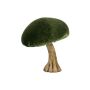 ARNAH decorative mushroom figurine, velvet, green, 10 cm