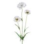 Artificial flower branch Poppy IGNIS, white, 28"/70cm