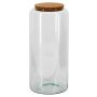 KEDAR storage jar with cork lid, clear, 40 cm, Ø19 cm