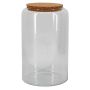 KEDAR storage jar with cork lid, clear, 30 cm, Ø19 cm
