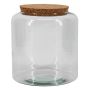 KEDAR storage jar with cork lid, clear, 20cm, Ø19cm
