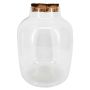 RYZEL storage jar with cork lid, clear, 34 cm, Ø24 cm