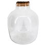 RYZEL storage jar with cork lid, clear, 28 cm, Ø23 cm