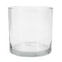 Cylindrical candle glass SANSA OCEAN, recycled, transparent, 4.7"/12cm, Ø4.7"/12cm