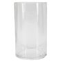Cylindrical glass vase SANSA OCEAN, recycled, clear, 8"/20cm, Ø4.7"/12cm