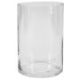 Cylindrical glass vase SANSA OCEAN, recycled, clear, 6"/15cm, Ø4"/10cm