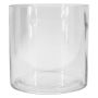 Cylindrical candle glass SANSA OCEAN, recycled, clear, 6"/15cm, Ø6"/15cm