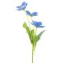 Decorative flower Daisy MORKI, blue, 10"/25cm