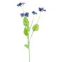 Artificial pansy branch YENIA, blue, 24"/60cm