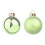 CLARIBELLE Christmas bauble, matt-gloss, 36 pieces, light green, Ø4cm