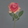 Artificial flower Rose SIMONY, salmon-pink, 18"/45cm, Ø 3.1"/8cm