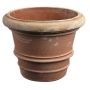 Terracotta plant pot MONDAR with grooves, handmade, 21"/53cm, Ø28"/70cm