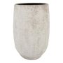 VEMIL ceramic flower vase, speckled, white, 50 cm, Ø29 cm