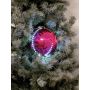 LED Christmas baubles LUVELIA, 5 pieces, shiny fuchsia, Ø 3.1"/8 cm