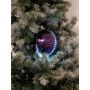 LED Christmas baubles LUVELIA, 5 pieces, shiny purple, Ø 3.1"/8 cm