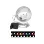 LED Christmas bauble LUVELIA, shiny ice blue, Ø5.9"/15cm
