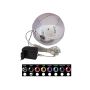 LED Christmas bauble LUVELIA, shiny black, Ø5.9"/15cm