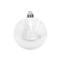 Christmas baubles TEODORA, 4 pcs, shiny white, Ø3.9"/10cm