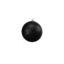 Christmas baubles ABELIA, 4 pcs, glitter, black, Ø 4"/10 cm