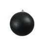 Christmas bauble CANELA, glitter, black, Ø 8"/20 cm