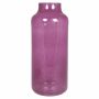 Glass flower vase SIARA, fuchsia-transparent, 14"/35 cm, Ø 6"/15 cm