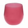 Glass tealight holder BELISARIO, fuchsia, 3.3"/8,5 cm, Ø 3"/7,5 cm