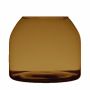 Glass flower vase HELVIA, orange-brown-transparent, 10"/25 cm, Ø 7.7"/19,5 cm