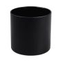 Glass candle holder EVITA, matt-black, 4.3"/11 cm, Ø 4.5"/11,5 cm