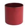 Glass candle holder EVITA, matt-red, 4.3"/11 cm, Ø 4.5"/11,5 cm