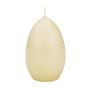 Easter egg candle LEONITA, cream, 4.7"/12cm, 3.1"/8cm, 40h - Made in Germany