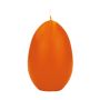 Easter egg candle LEONITA, orange, 4.7"/12cm, 3.1"/8cm, 40h - Made in Germany