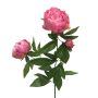Decorative peony branch MEIRU, pink, 70cm, Ø9–12cm