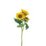 Decorative sunflower branch LINGYAN, yellow, 35cm