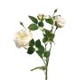 Plastic rose branch SHIYUN, cream, 60cm, Ø3.5–8.5cm