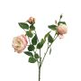 Plastic rose branch SHIYUN, cream-pink, 60cm, Ø3.5–8.5cm