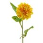 WANRU artificial dahlia, yellow-orange, 50 cm, Ø 9 cm