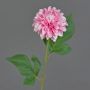 Artificial Dahlia WANRU, pink and white, 50cm, Ø9cm