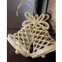 Acrylic hanging ornament Bells SCOUT, glitter, gold, 4.3"x1.2"x3.1"/11x3x8cm