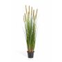 Artificial foxtail grass FREDERIK with panicles, green-yellow, 4ft/120cm
