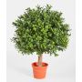 Artificial boxwood ball TOM, real trunk, 18"/45cm, Ø 12"/30cm