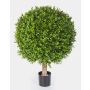 Artificial boxwood ball TOM, real trunk, 30"/75cm, Ø 24"/60cm