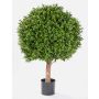 Artificial boxwood ball TOM, real trunk, 3ft/95cm, Ø 31"/80cm